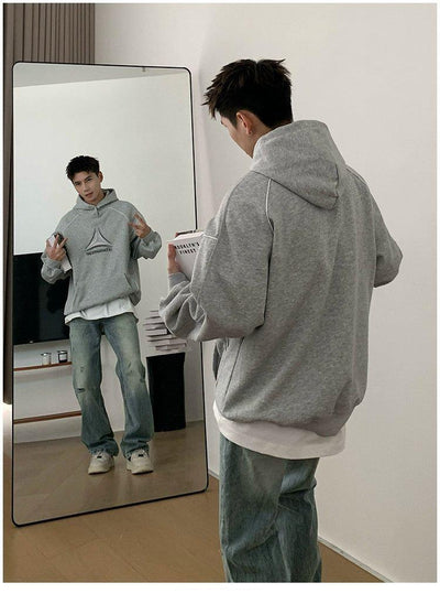 Holo Contrast Piping Print Hoodie-korean-fashion-Hoodie-Holo's Closet-OH Garments