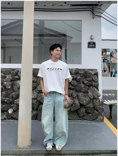 Holo Dog Graphic Print T-Shirt-korean-fashion-T-Shirt-Holo's Closet-OH Garments
