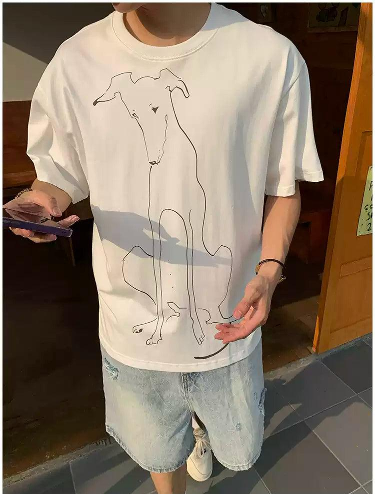 Holo Drawing Print T-Shirt-korean-fashion-T-Shirt-Holo's Closet-OH Garments