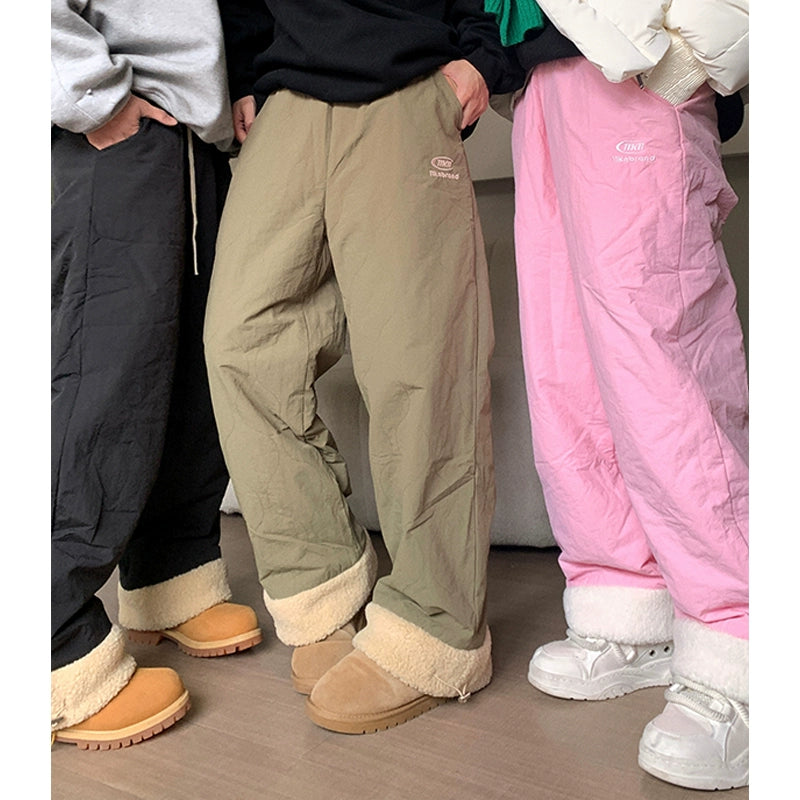 Holo Drawstring Logo Track Pants-korean-fashion-Pants-Holo's Closet-OH Garments