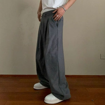 Holo Drawstring Pleated Wide Pants-korean-fashion-Pants-Holo's Closet-OH Garments