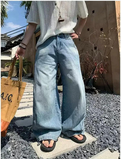 Holo Faded Drapey Jeans-korean-fashion-Jeans-Holo's Closet-OH Garments