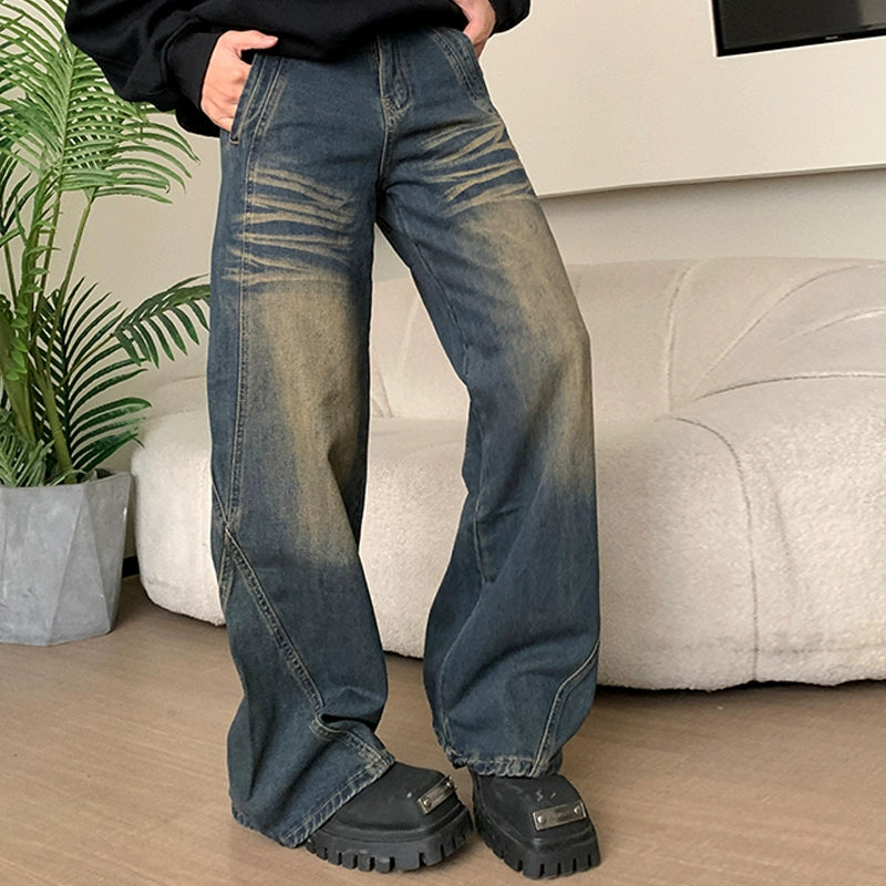 Holo Faded Whiskers Wide Jeans-korean-fashion-Jeans-Holo's Closet-OH Garments