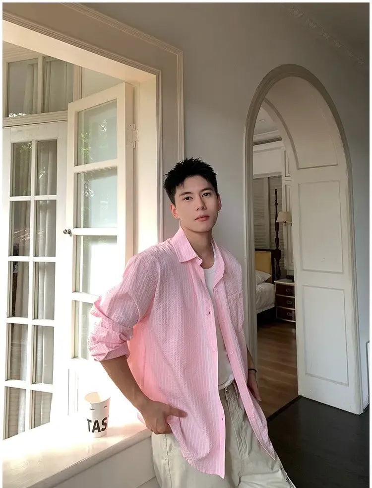 Holo Front Pocket Neat Shirt-korean-fashion-Shirt-Holo's Closet-OH Garments