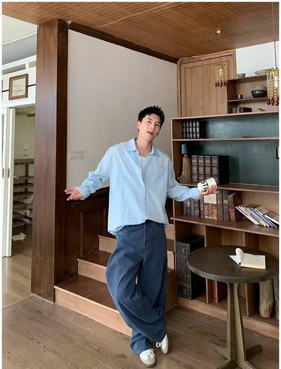 Holo Front Pocket Neat Shirt-korean-fashion-Shirt-Holo's Closet-OH Garments