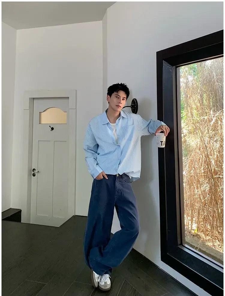 Holo Front Pocket Neat Shirt-korean-fashion-Shirt-Holo's Closet-OH Garments
