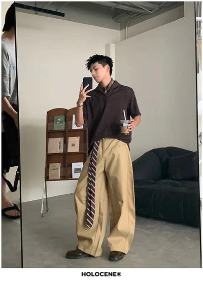 Holo Front Pocket Wide Scimitar Pants-korean-fashion-Pants-Holo's Closet-OH Garments