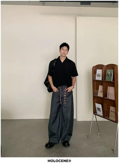 Holo Front Pocket Wide Scimitar Pants-korean-fashion-Pants-Holo's Closet-OH Garments