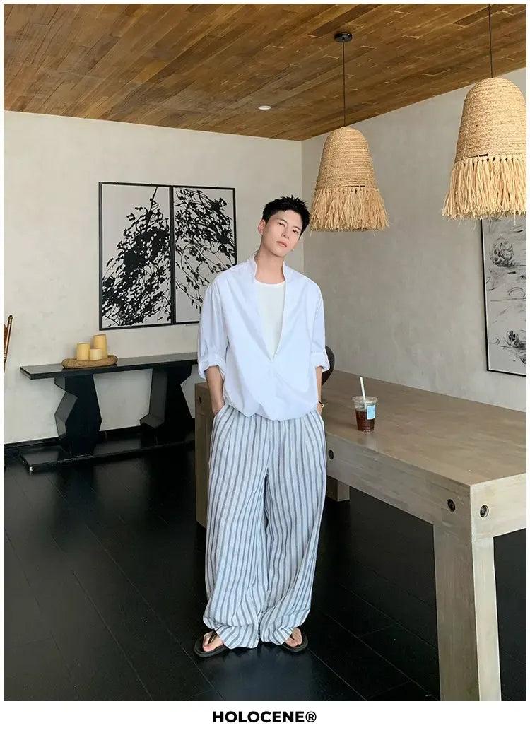 Holo Layered Stand V-Neck Shirt-korean-fashion-Shirt-Holo's Closet-OH Garments