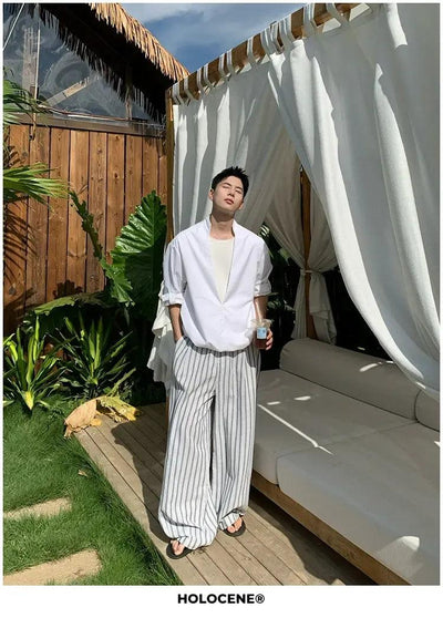 Holo Layered Stand V-Neck Shirt-korean-fashion-Shirt-Holo's Closet-OH Garments