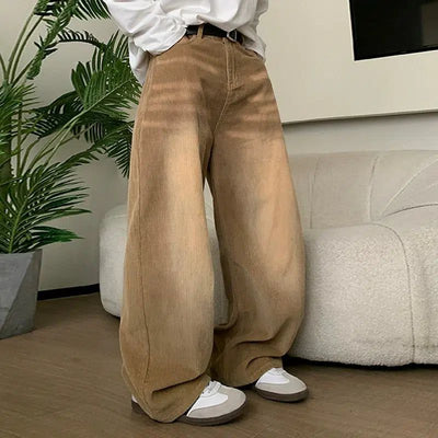 Holo Loose Fit Faded Jeans-korean-fashion-Jeans-Holo's Closet-OH Garments
