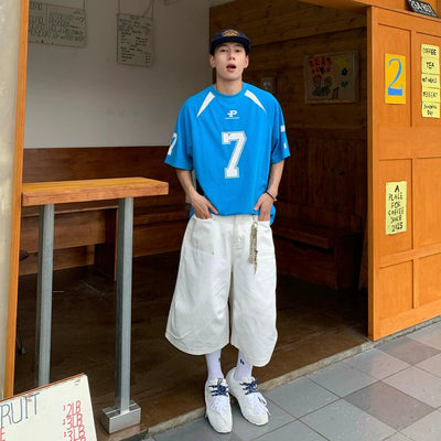 Holo Number 7 Print Sports T-Shirt-korean-fashion-T-Shirt-Holo's Closet-OH Garments