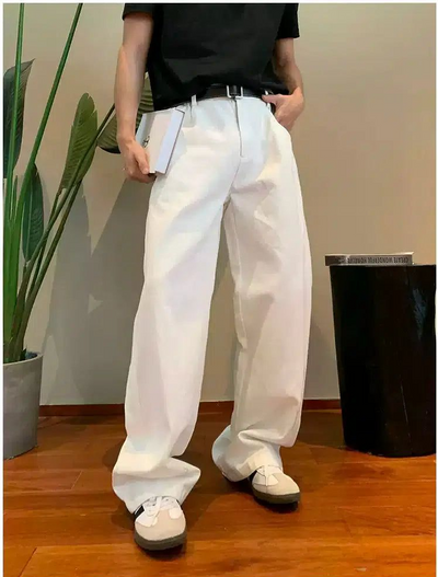 Holo Plain Loose Fit Pants-korean-fashion-Pants-Holo's Closet-OH Garments