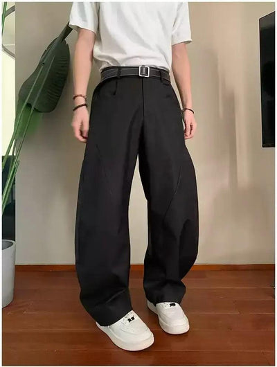 Holo Pleated Zipper Pocket Straight Pants-korean-fashion-Pants-Holo's Closet-OH Garments