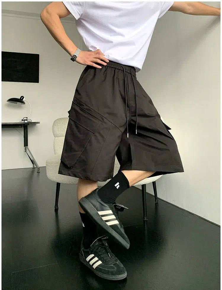 Holo Side Overiszed Pocket Shorts-korean-fashion-Shorts-Holo's Closet-OH Garments