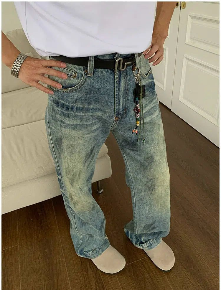 Holo Smudge Spots Faded Jeans-korean-fashion-Jeans-Holo's Closet-OH Garments