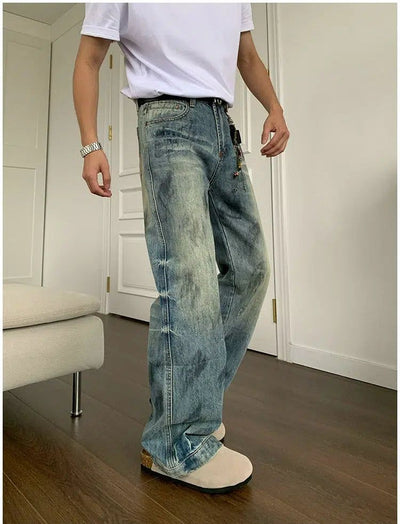 Holo Smudge Spots Faded Jeans-korean-fashion-Jeans-Holo's Closet-OH Garments