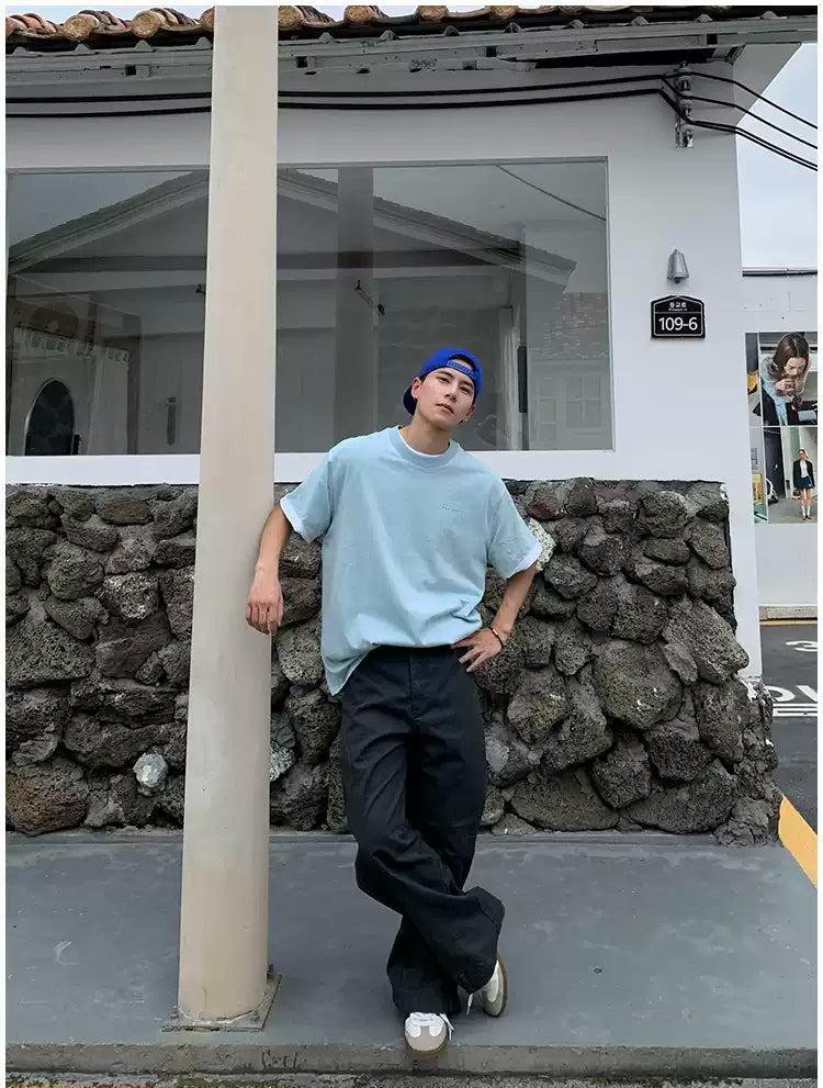 Holo Solid Seam Detail Pleated Pants-korean-fashion-Pants-Holo's Closet-OH Garments