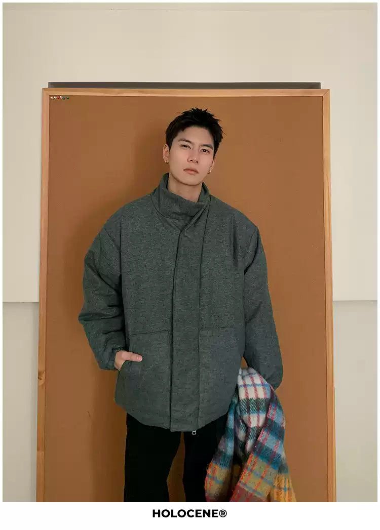 Holo Stand-Up Collar Down Jacket-korean-fashion-Jacket-Holo's Closet-OH Garments