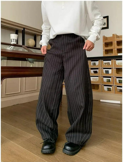 Holo Striped Regular Fit Pants-korean-fashion-Pants-Holo's Closet-OH Garments