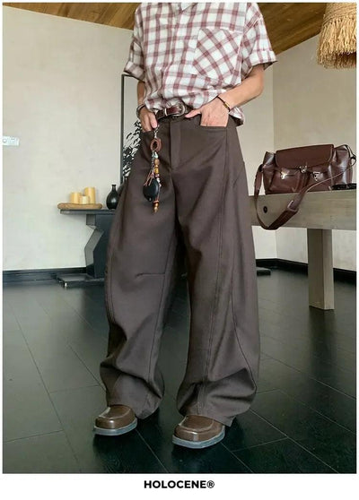 Holo Structured Curved Cut Pants-korean-fashion-Pants-Holo's Closet-OH Garments