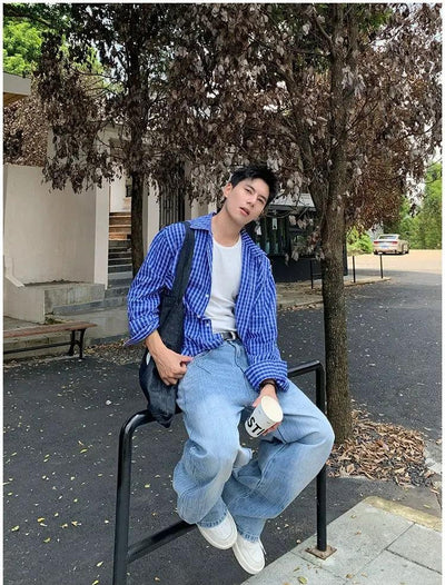 Holo Versatile Checkered Shirt-korean-fashion-Shirt-Holo's Closet-OH Garments