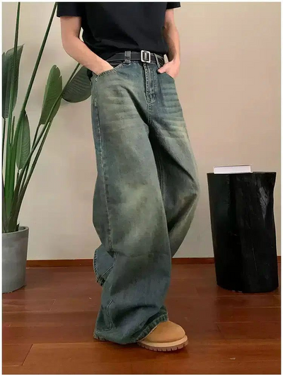 Holo Washed and Whiskers Baggy Jeans-korean-fashion-Jeans-Holo's Closet-OH Garments