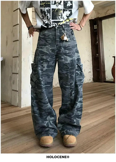 Holo Washed Camouflage Cargo Pants-korean-fashion-Pants-Holo's Closet-OH Garments