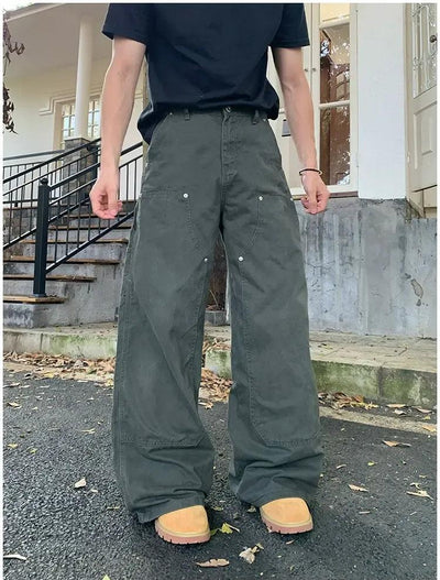 Holo Workwear Cargo Jeans-korean-fashion-Jeans-Holo's Closet-OH Garments