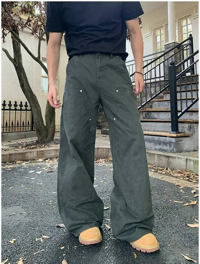 Holo Workwear Cargo Jeans-korean-fashion-Jeans-Holo's Closet-OH Garments