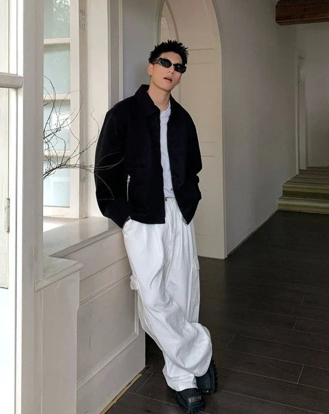 Holo Zipped Side Pockets Jacket-korean-fashion-Jacket-Holo's Closet-OH Garments