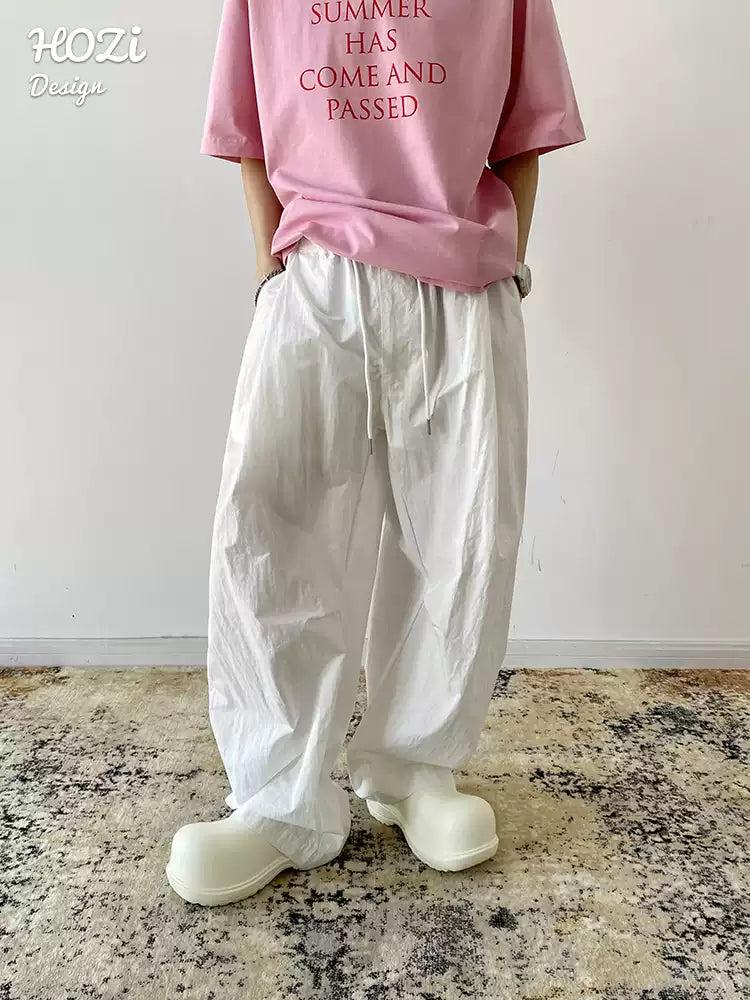 Hozi Drawcord Loose Fit Track Pants-korean-fashion-Pants-Hozi's Closet-OH Garments