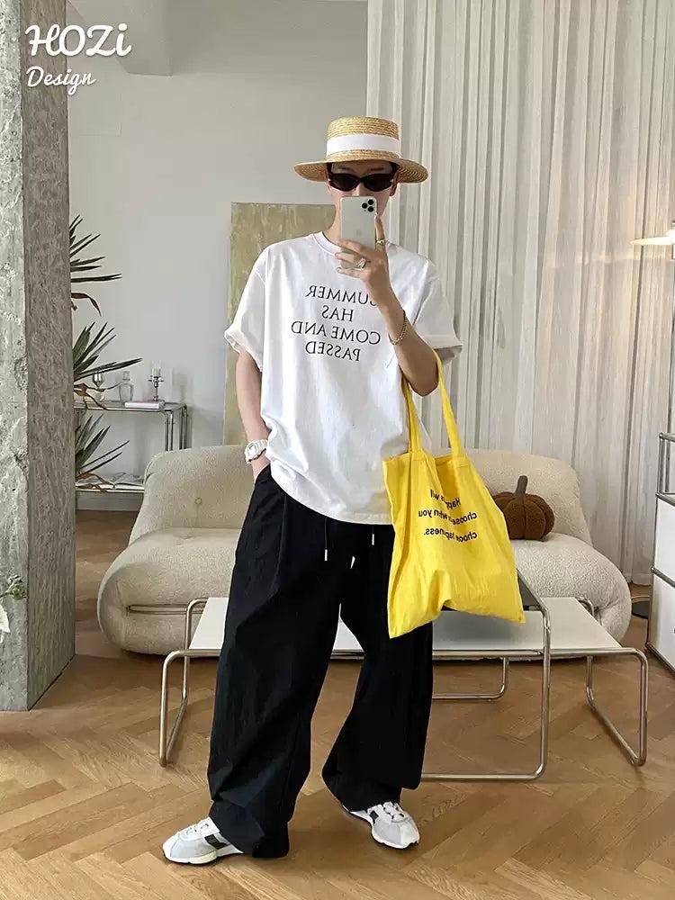 Hozi Drawcord Loose Fit Track Pants-korean-fashion-Pants-Hozi's Closet-OH Garments