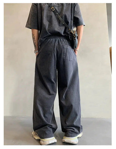 Hu Adjustable Washed Sweatpants-korean-fashion-Pants-Hu's Closet-OH Garments