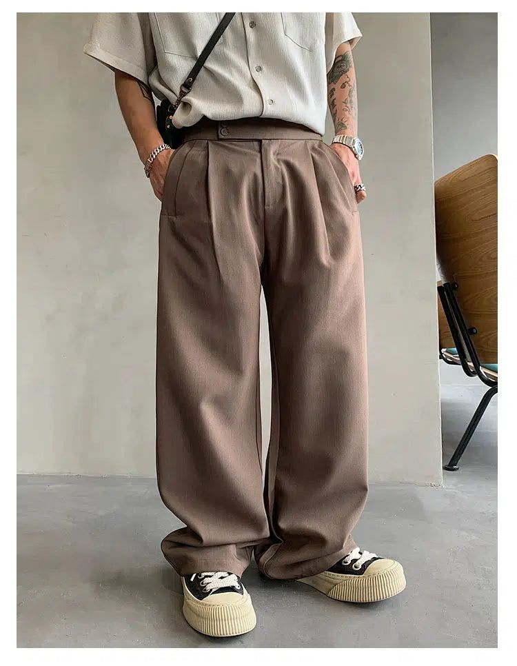 Hu Boxy Pleats Trousers-korean-fashion-Trousers-Hu's Closet-OH Garments