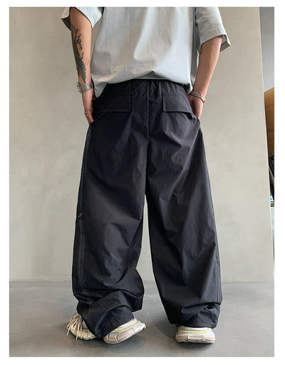 Hu Buttoned Loose Track Pants-korean-fashion-Pants-Hu's Closet-OH Garments
