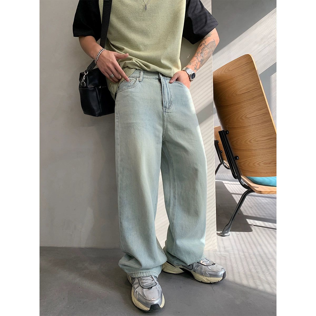Hu Clean Washed Bootcut Jeans-korean-fashion-Jeans-Hu's Closet-OH Garments