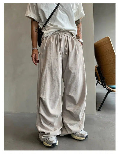 Hu Drawstring Parachute Track Pants-korean-fashion-Pants-Hu's Closet-OH Garments