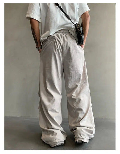 Hu Drawstring Parachute Track Pants-korean-fashion-Pants-Hu's Closet-OH Garments