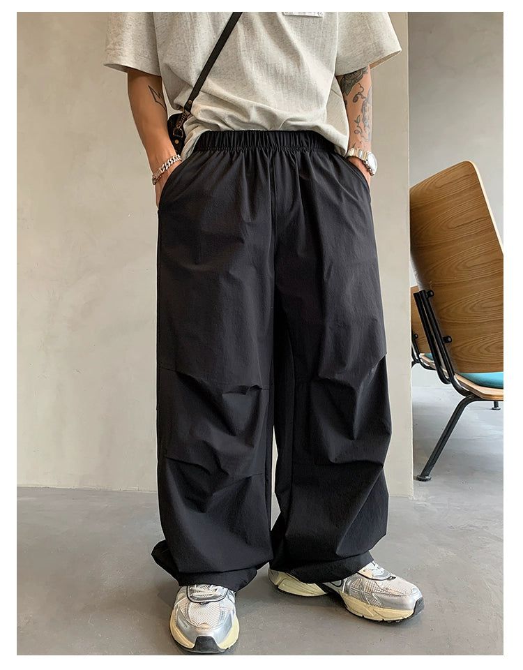 Hu Elastic Loose Track Pants-korean-fashion-Pants-Hu's Closet-OH Garments
