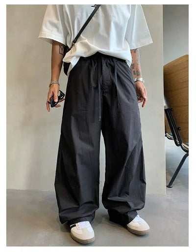 Hu Elasticated Waist Strap Track Pants-korean-fashion-Pants-Hu's Closet-OH Garments