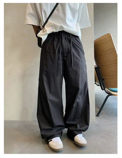 Hu Elasticated Waist Strap Track Pants-korean-fashion-Pants-Hu's Closet-OH Garments