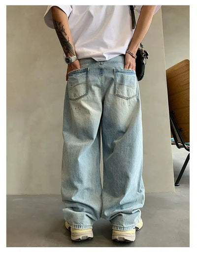 Hu Paint Splash Ripped Jeans-korean-fashion-Jeans-Hu's Closet-OH Garments