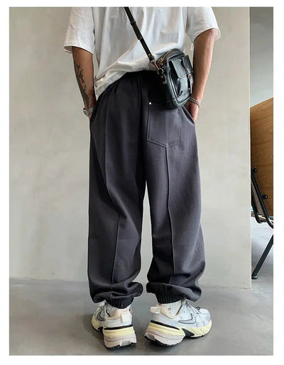 Hu Pleated and Gartered Pants-korean-fashion-Pants-Hu's Closet-OH Garments