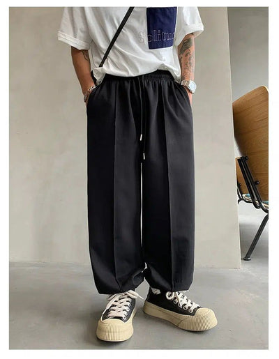 Hu Pleated and Gartered Pants-korean-fashion-Pants-Hu's Closet-OH Garments