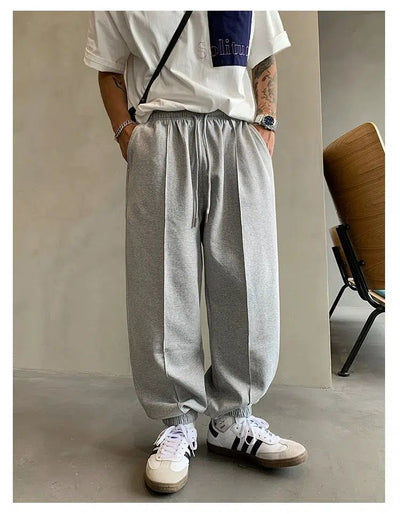 Hu Pleated and Gartered Pants-korean-fashion-Pants-Hu's Closet-OH Garments