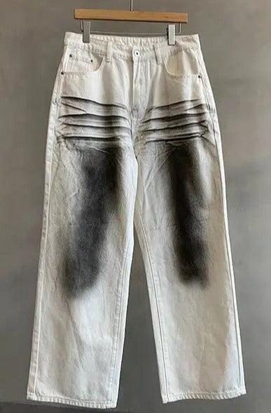Hu Smudged Whiskers Jeans-korean-fashion-Jeans-Hu's Closet-OH Garments