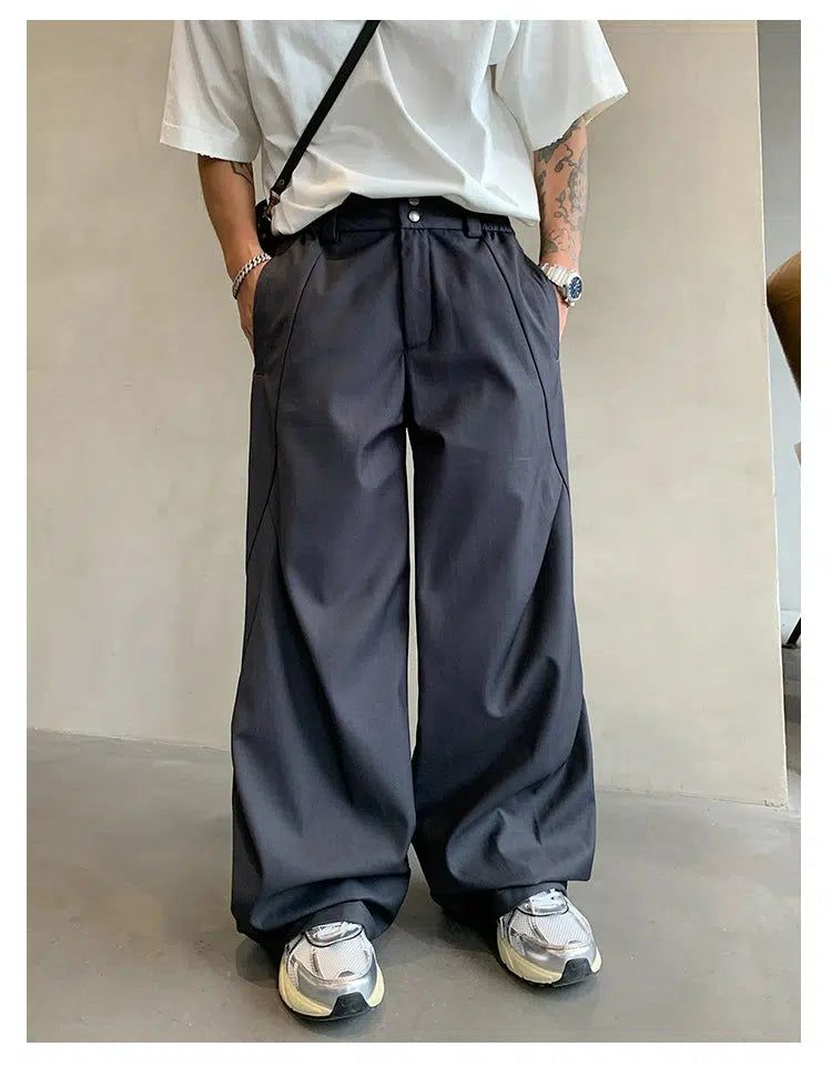 Hu Two Buttons Wide Pants-korean-fashion-Pants-Hu's Closet-OH Garments