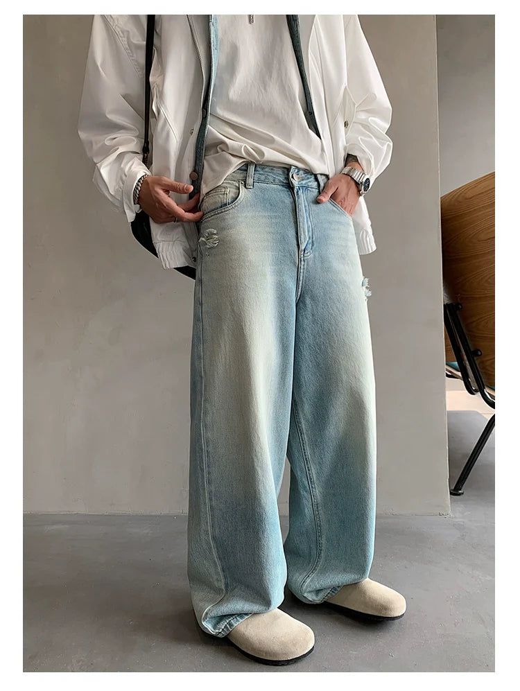 Hu Wide Fade Loose Jeans-korean-fashion-Jeans-Hu's Closet-OH Garments