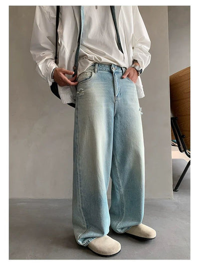 Hu Wide Fade Loose Jeans-korean-fashion-Jeans-Hu's Closet-OH Garments